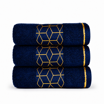 Navy Blue Diamond Towels