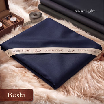 Premium Men's Wash & Wear Unstitched Suit Navy
