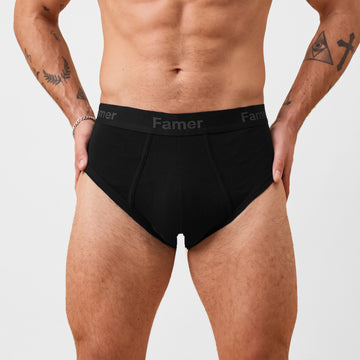 Mens Cotton Black Comfort Brief