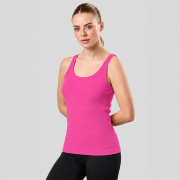 Hot Pink Ladies Cotton Vest