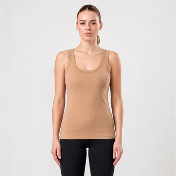 Light Brown Women Cotton Vest