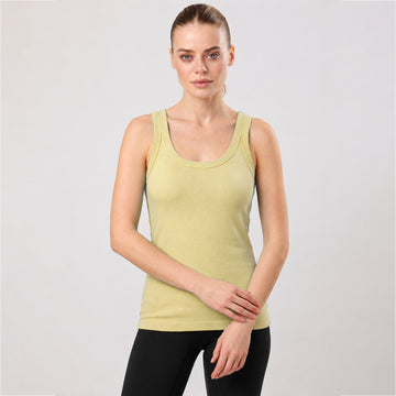 Yellow Women Cotton Vest